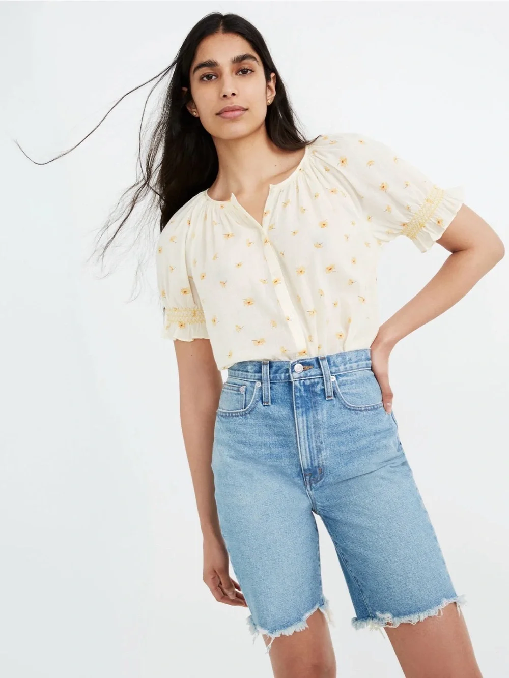 Madewell Long Denim Shorts